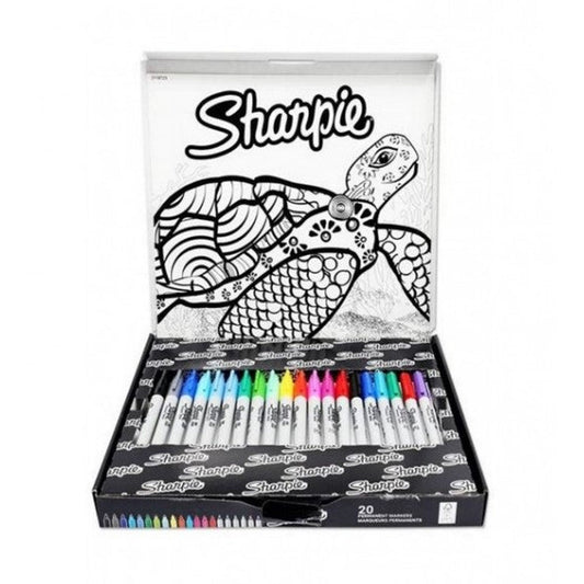 Sharpie special edition box of 20 permanent markers || الوان ماركر شاربي 20 لون