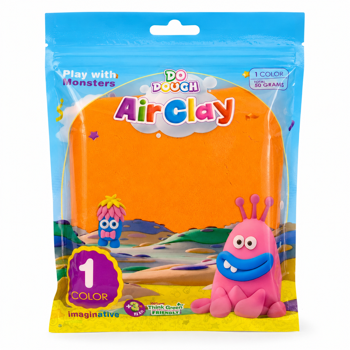 Do Dough Air Clay 50 Grams Dark Yellow || طين قطني دو دوه 50 جرام اصفر غامق