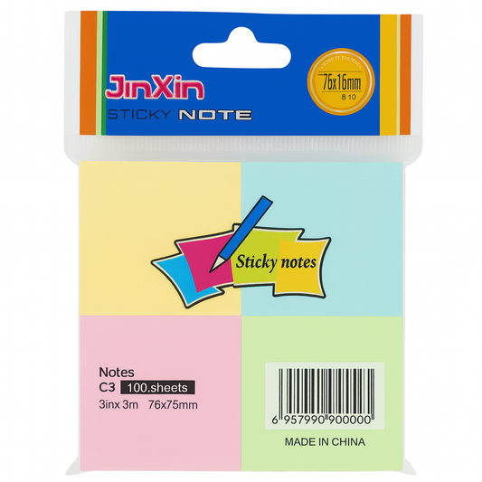 Pastel Sticky Note 4 Colors 3x3 || ستيكي نوت باستيل مربعات 3*3
