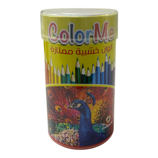A&T Color Me Colored Short Pencils 36 Color Cylinder || الوان خشبية قصيرة 36 لون كولور مي