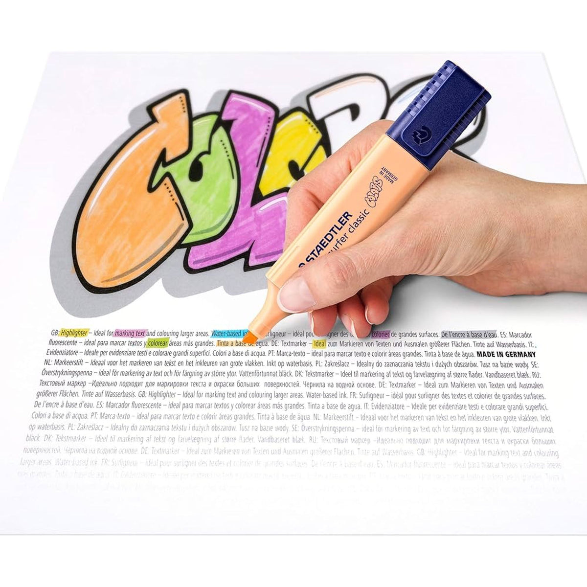 STAEDTLER Textsurfer Classic Pastel Highlighters Pack of 6 || هايلايتر ستدلر الوان باستيل عدد ٦ لون