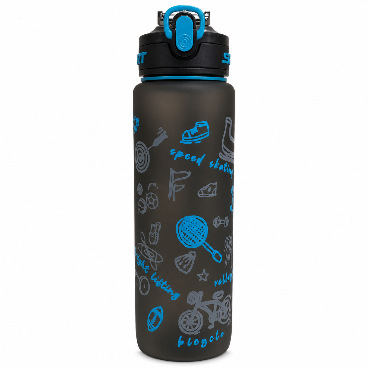 Water Bottle Sport Black 1000 ml #3 || مطارة ماء اسود شفاف سبورت 1000 مل #3