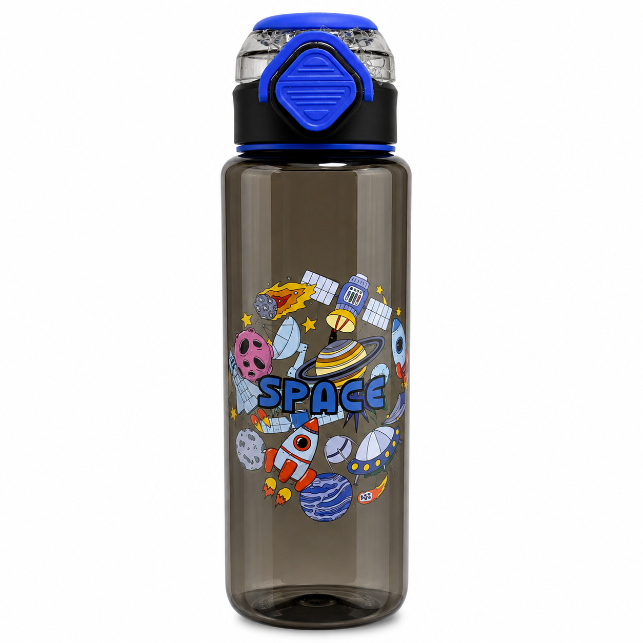 Water Bottle Clear Black 1000 ml #3 || مطارة ماء اسود شفاف 1000 مل #3