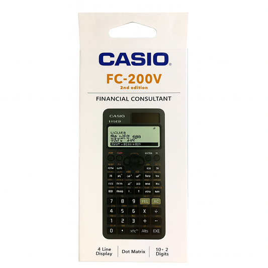 Casio FC-200V Financial Calculator || اله حاسبه كاسيو التمويلية اف سي 200