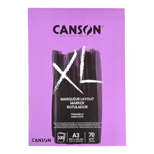 Canson Marker A3 Size 70 gsm 100 Sheets || كراسة رسم كانسون ماركرز سماكة ٧٠ جرام عدد  ١٠٠ ورقة اي ثري حجم