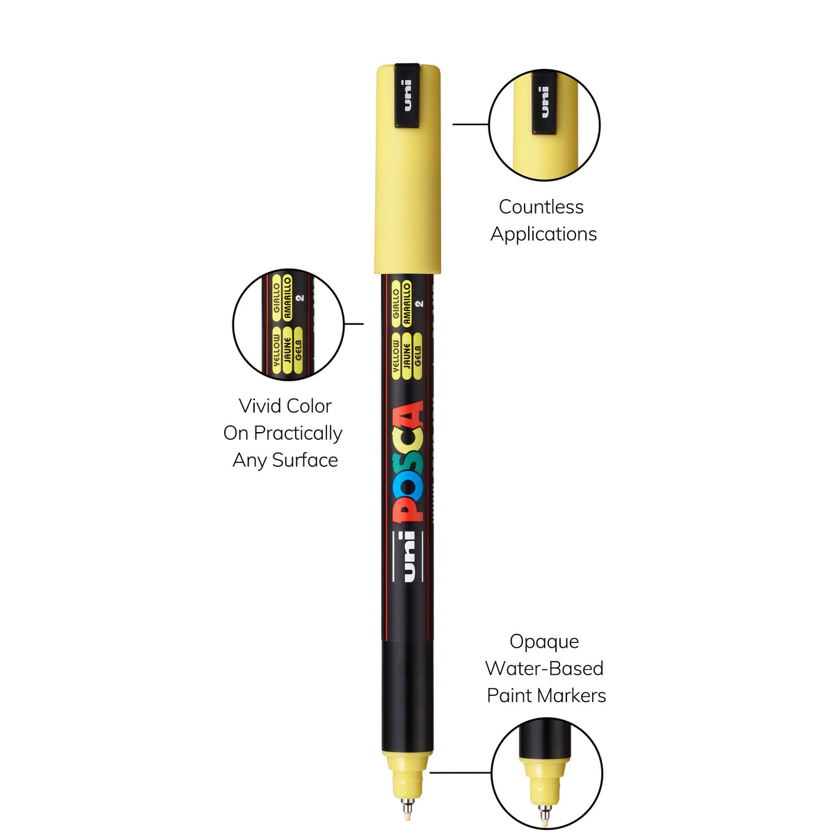 Posca Markers 8 Colors PC- 1MR -0.7 || بوسكا 8 لون راس ضعيف حديد