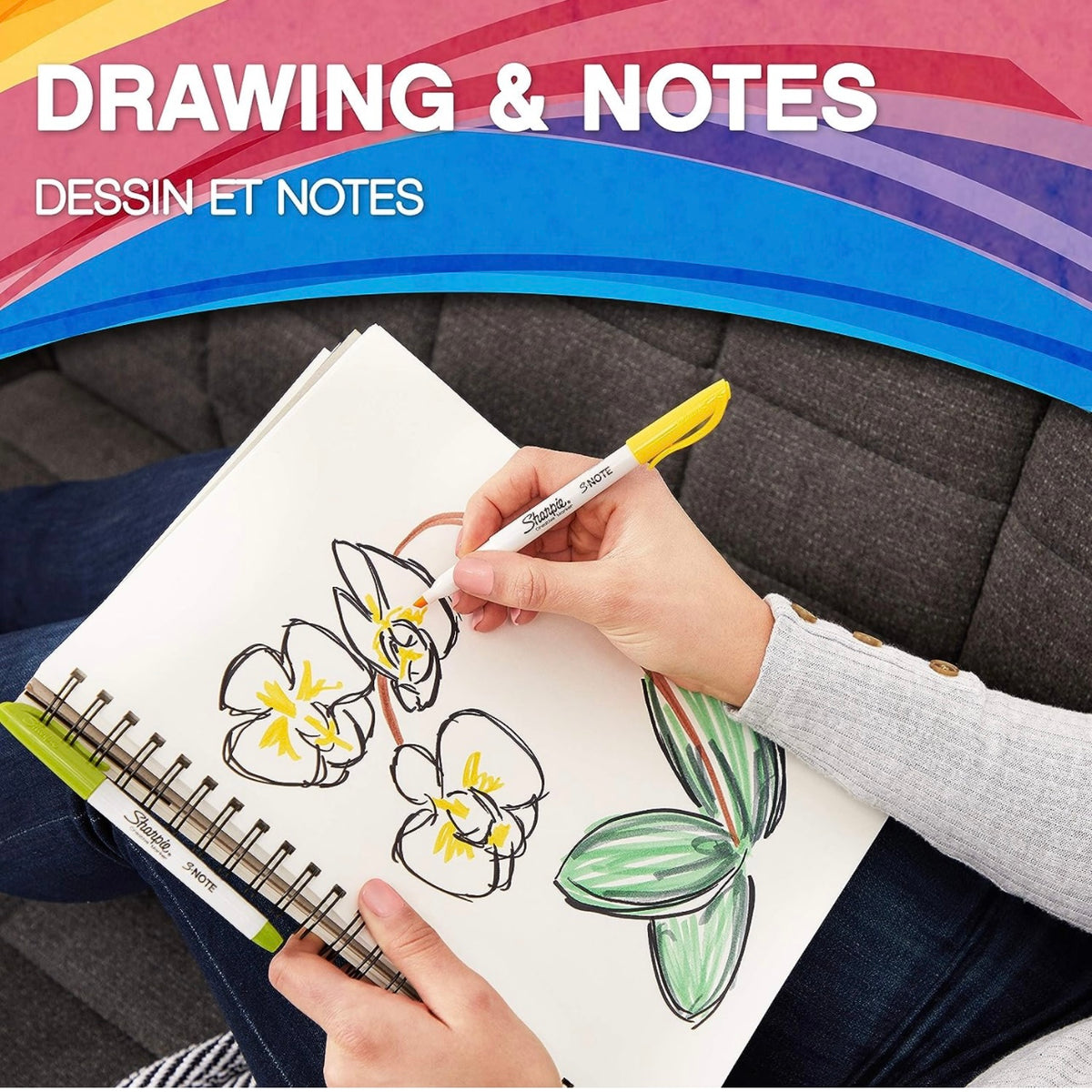 Sharpie S-Note Creative Colouring Highlighter Pens 12 Colors || مجموعة الوان شاربي ١٢ لون اس نوت