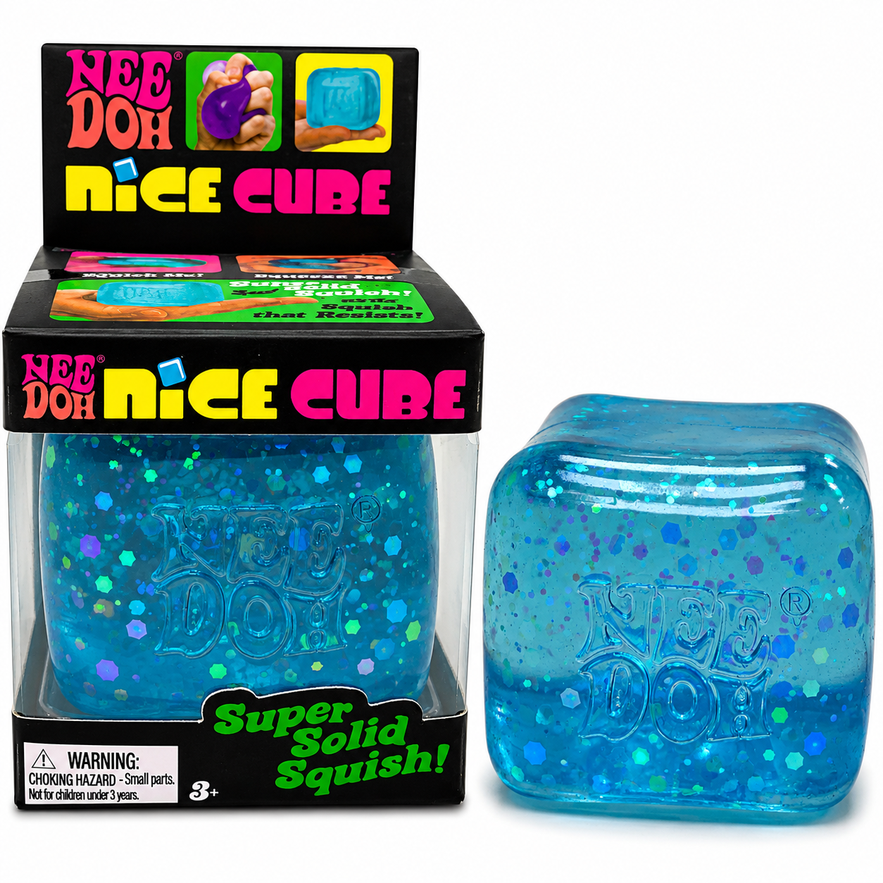 Needoh Nice Cube Glitter Blue || مكعب نيدو جليتر ازرق