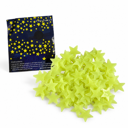A&T Glow in The Dark Stars Yellow || نجوم مضيئة اي اند تي لون اصفر