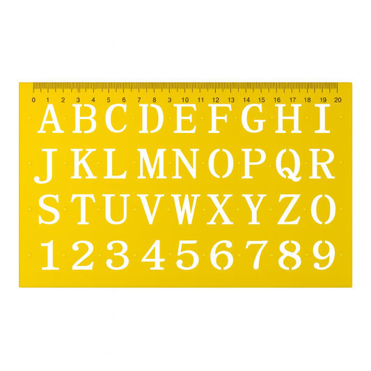 A&T Drawing Set English Letters and Numbers || مساطر فنية ارقام و احرف انجليزي اي اند تي