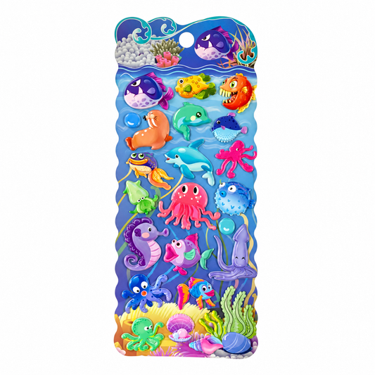 A&T Embossed Stickers Sea Life #2 || ستيكرات بارزة اي اند تي الحياة البحرية #2