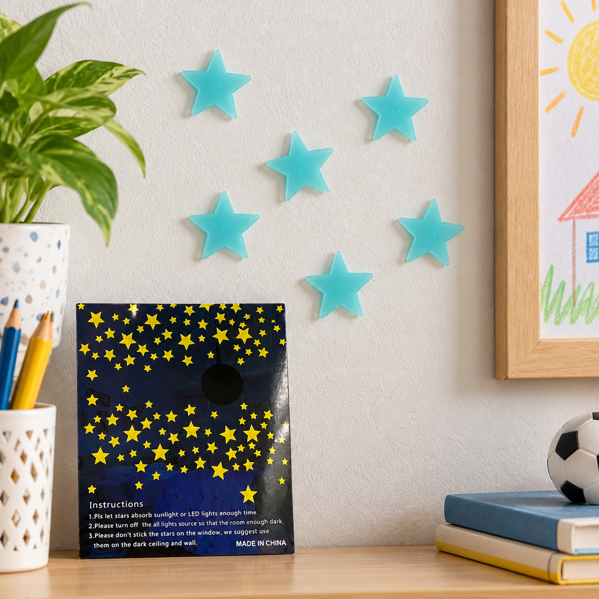A&T Glow in The Dark Stars Blue || نجوم مضيئة اي اند تي لون ازرق