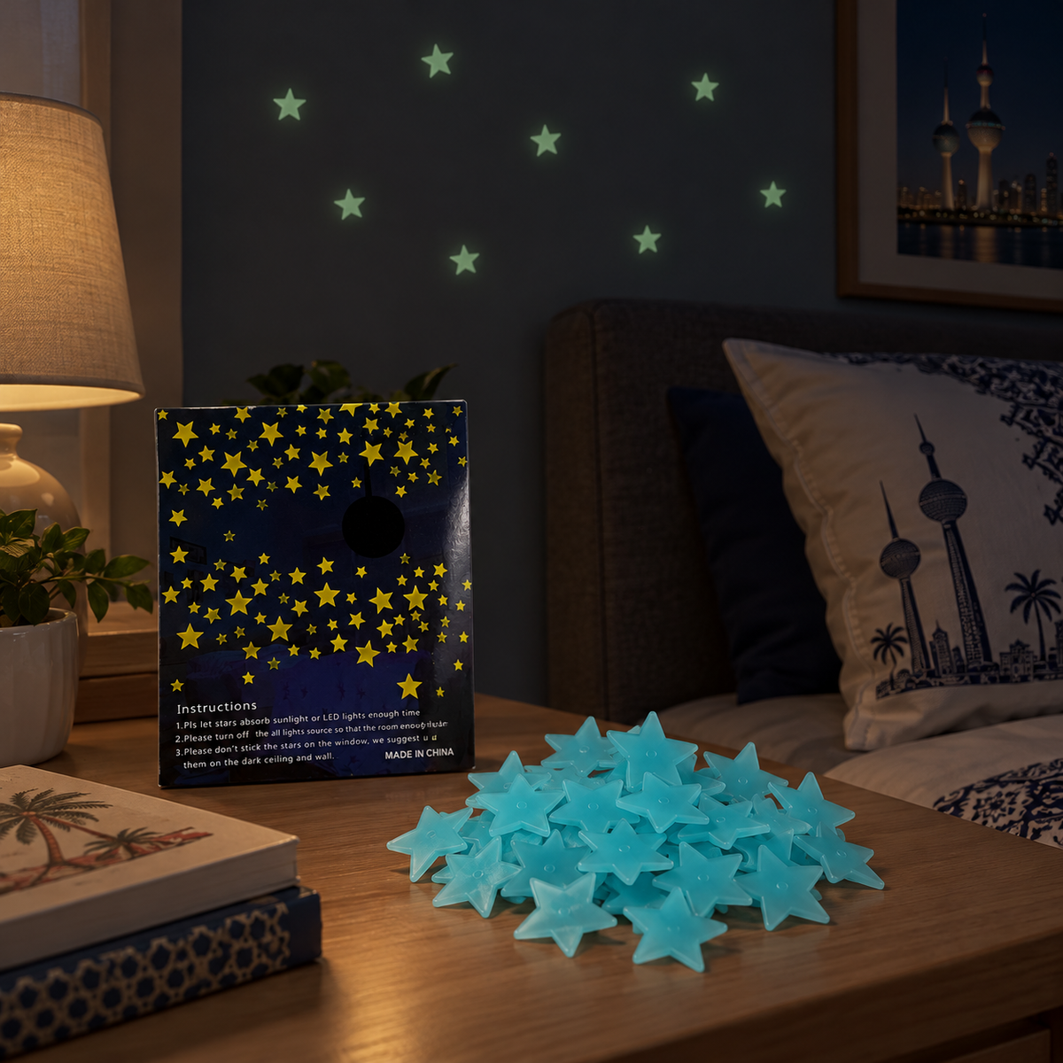A&T Glow in The Dark Stars Blue || نجوم مضيئة اي اند تي لون ازرق