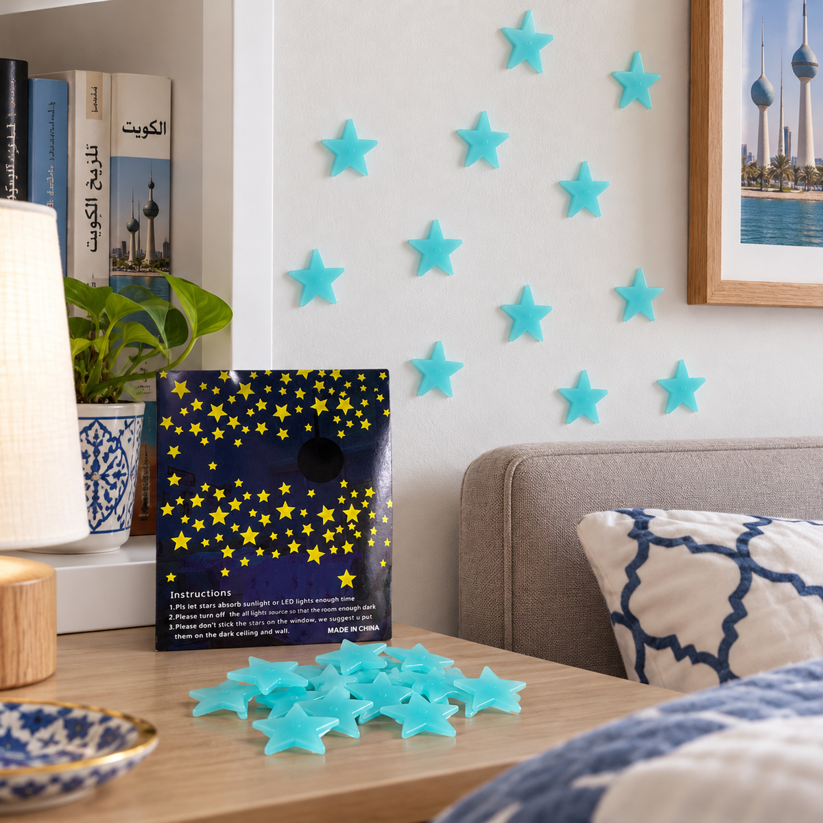 A&T Glow in The Dark Stars Blue || نجوم مضيئة اي اند تي لون ازرق