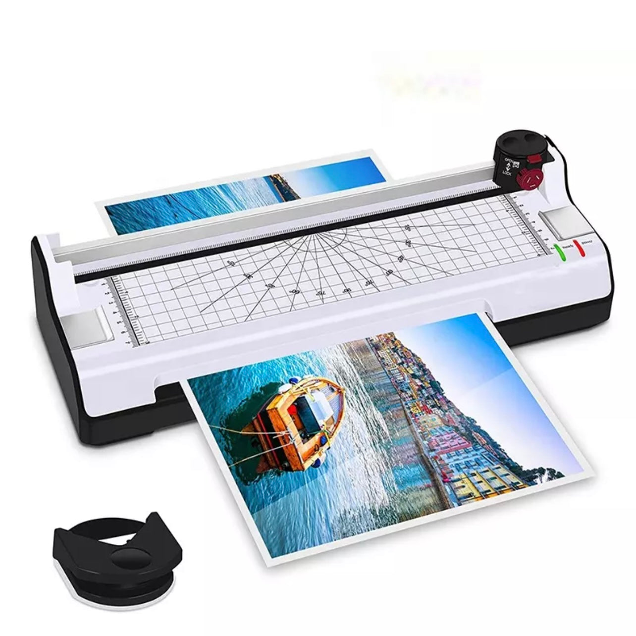 SMQ 6 in 1 Laminator A3 Size (Cold and hot ,Cutter straight/wave/ performation and corner rounder) ||
اس ام كيو الة تغليف 6 في 1 مقاس A3 (تغليف حراري بارد وسخن ,قص مستقيم ومموج ومتقطع واداة قص زوايا)
