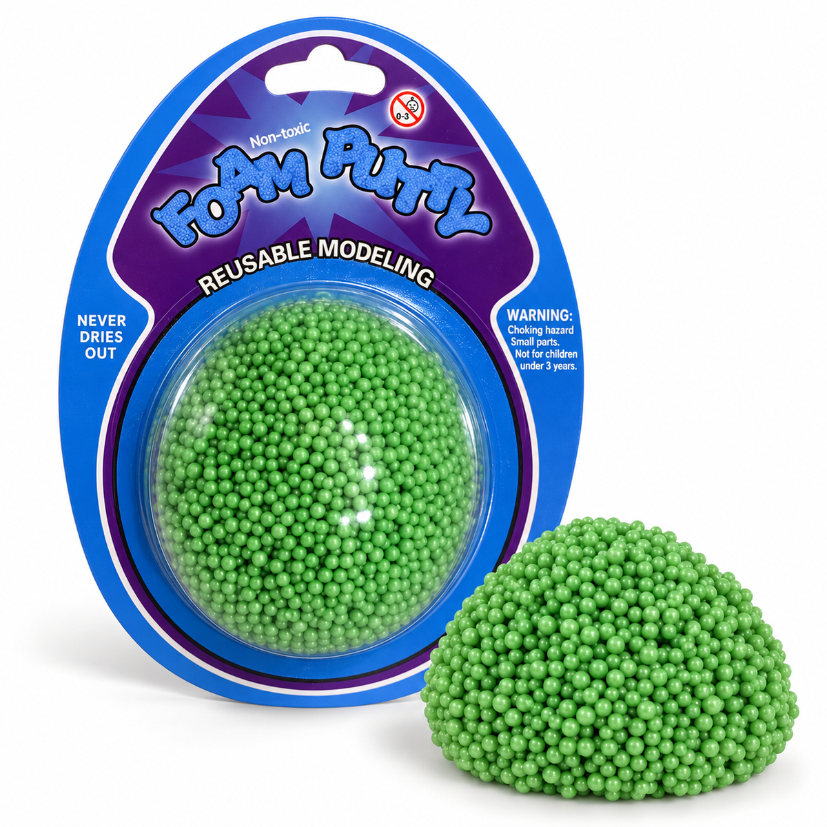 Foam Putty Egg Green || بيضة صلصال فوم أخضر