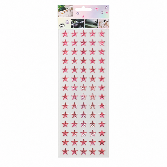 Crystal Sticker Sheet - Stars - Pink || ورقة ستيكر كريستال - نجوم - وردي