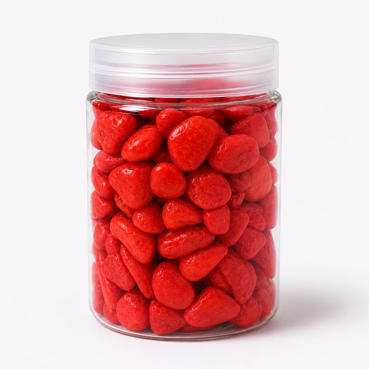 Colored Pebbles Small Pack 250g Red || احجار ملونه علبه صغيره 250ج أحمر