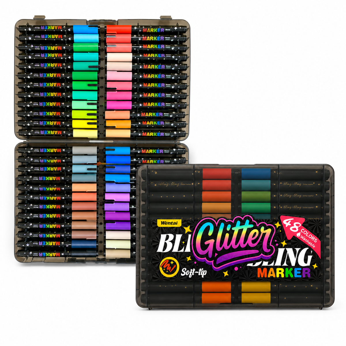 Bling Glitter Marker 48 Color || الوان جليتر ماركر بلينغ 48 لون