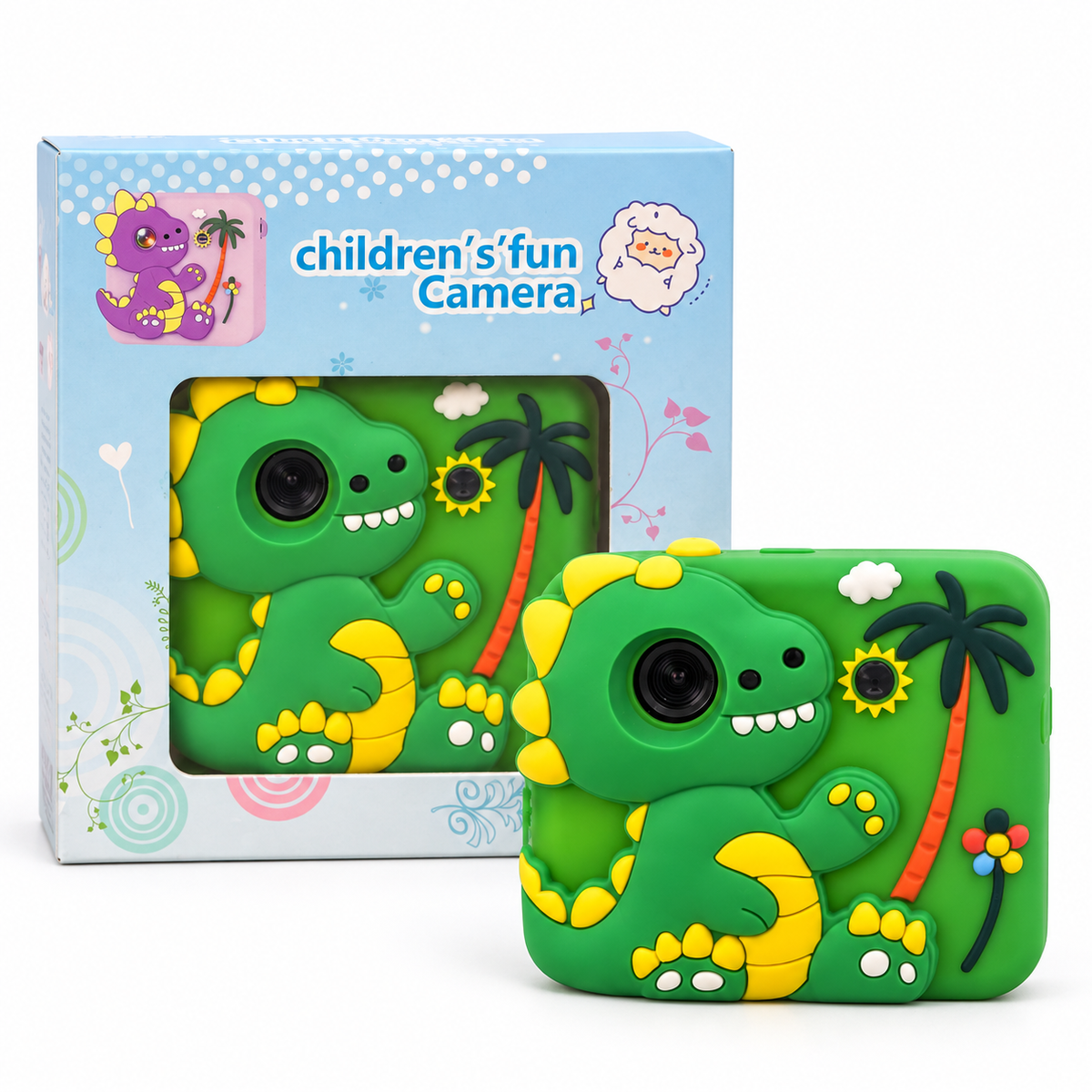 Children's Fun Camera Dinosaur Green || كاميرا أطفال ديناصور أخضر