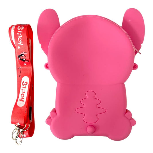 Stitch Bag 13 Cm Pink || جنطة ستيتش جانبية ١٣ سم لون وردي