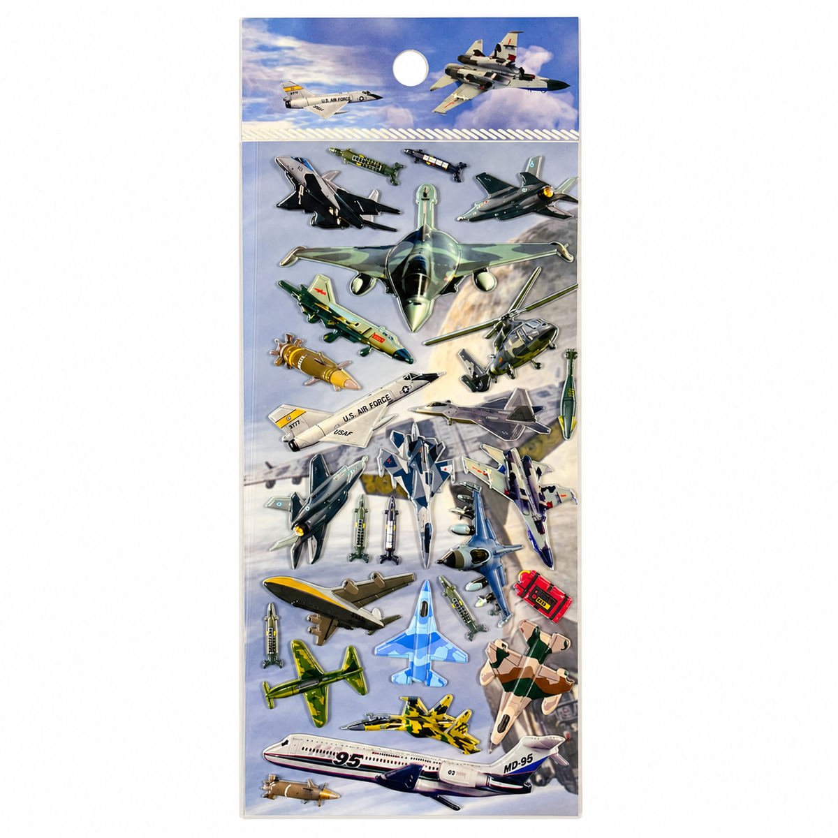 A&T Embossed Stickers Fighter Jets #2 || ستيكرات بارزة اي اند تي طائرات حربية #2