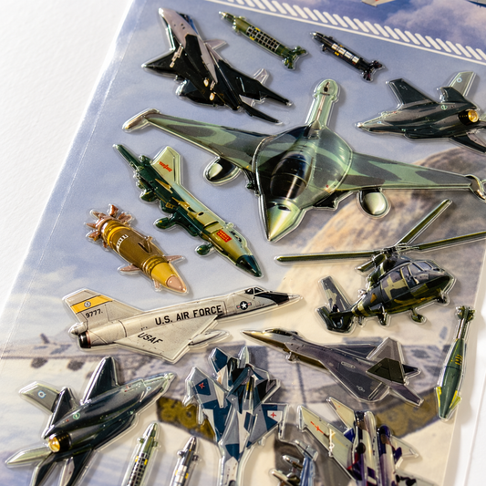 A&T Embossed Stickers Fighter Jets #2 || ستيكرات بارزة اي اند تي طائرات حربية #2