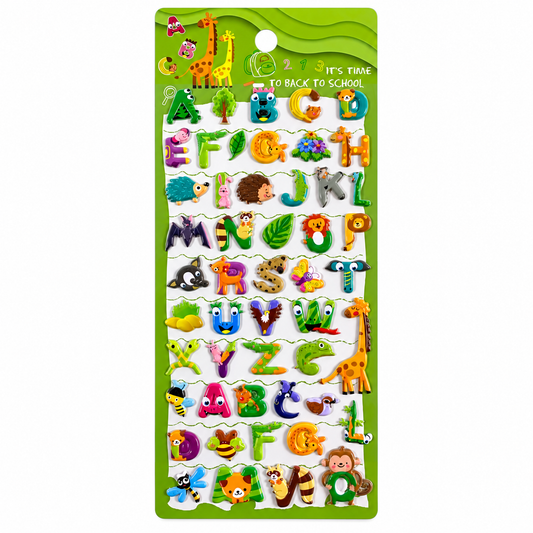 A&T Embossed Stickers English Letters #1 || ستيكرات بارزة اي اند تي احرف انجليزي #1
