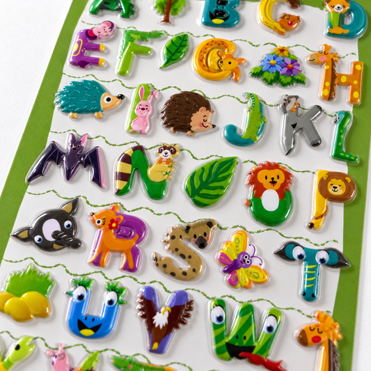 A&T Embossed Stickers English Letters #1 || ستيكرات بارزة اي اند تي احرف انجليزي #1