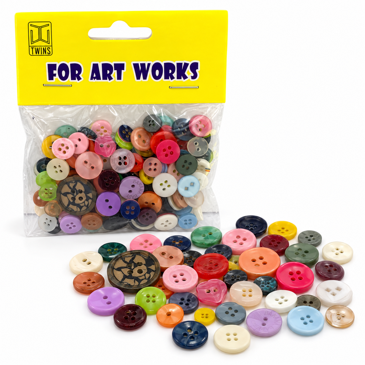 TWINS DIY Craft Buttons – Mixed Colours – Small Assortment || أزرار توينز للأشغال اليدوية – ألوان متنوعة بأحجام صغيرة