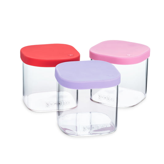 Yumbox Chop Chop Glass Cubes - Juicy Set of 3 || مكعبات زجاج يامبوكس Chop Chop - طقم Juicy من 3 قطع