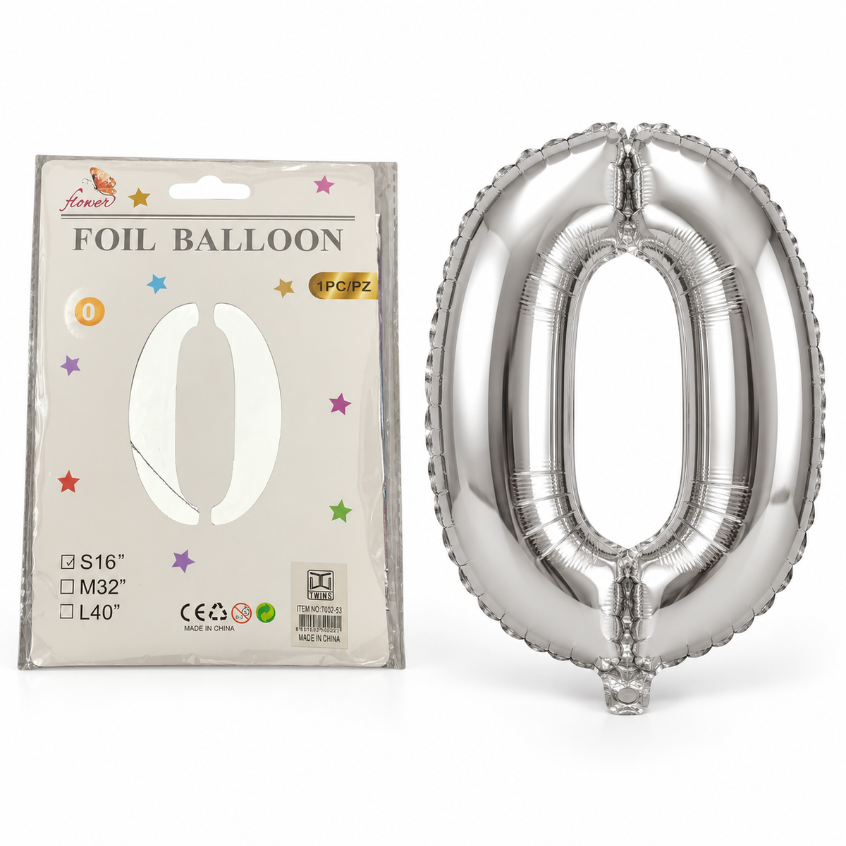 Foil Baloon Numbers Silver Colors 16 inch || بالون ارقام فضي حجم 16 انش