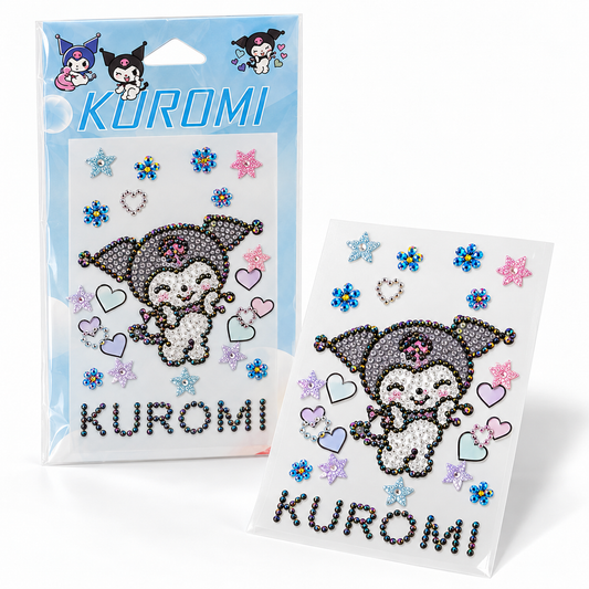 Bedazzeled crystal Sticker Assorted Colors Kuromi and Friends || ستيكر كريستال شخصيات كورومي