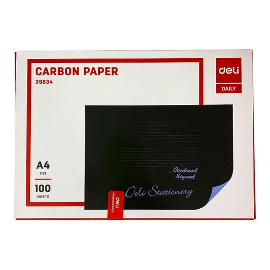 Deli Carbon Paper Pack Blie Color 100 Sheets || باكيت ورق كربون ديلي لون ازرق ١٠٠ ورقة
