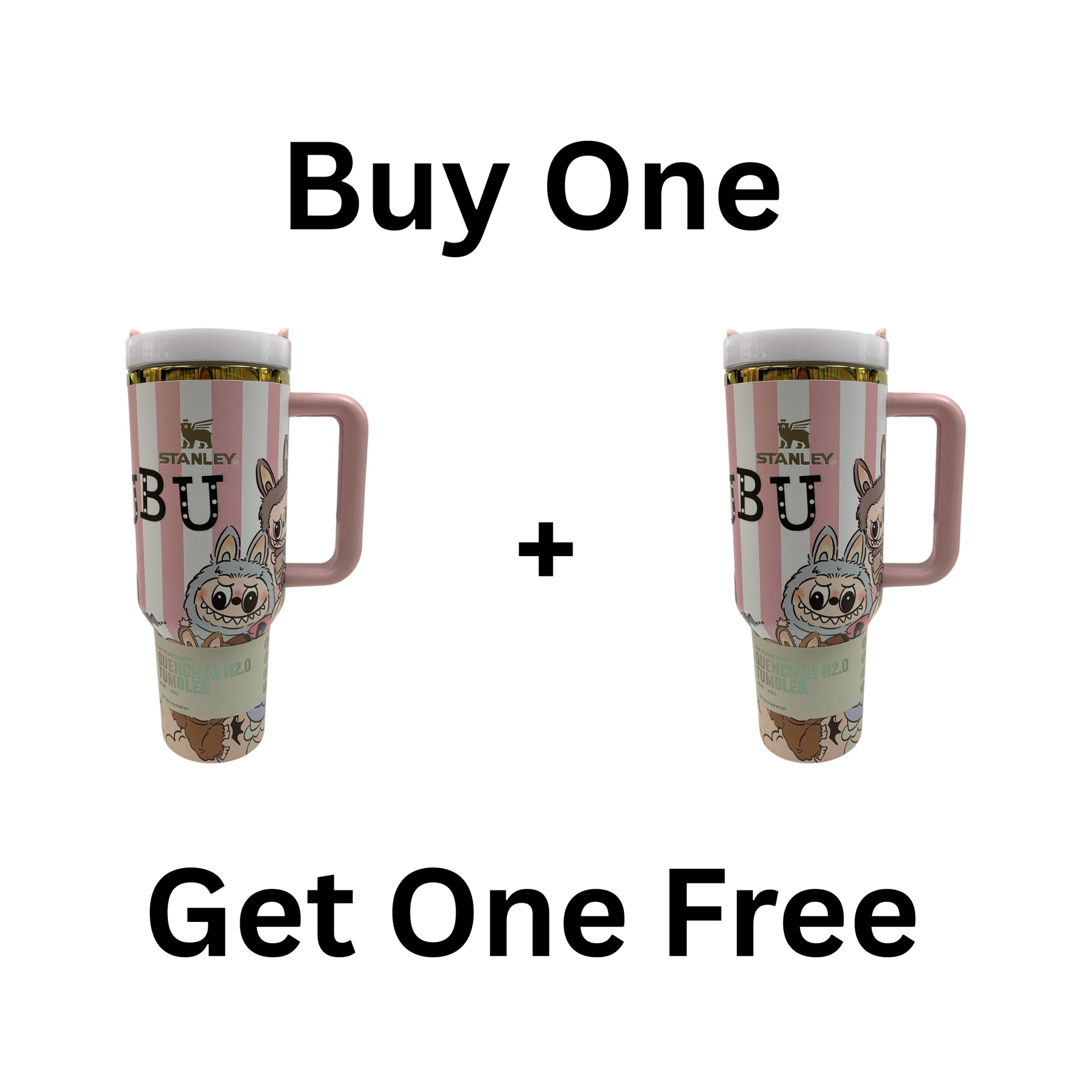 Labubu X Stanley Collab Water Bottle Buy One Get One Free  || مطارة ماء لابوبو ستانلي اشتروا حبة و الثانية مجانا