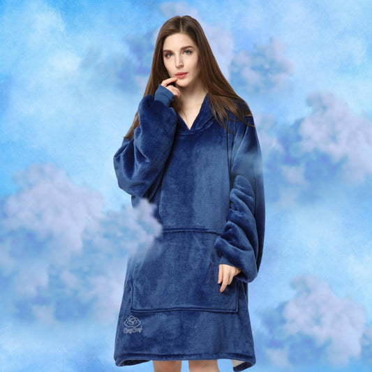 Cozy Cloud Hoodie Fleece Interior Eclipse Blue || هودي كوزي كلاود مبطن من الداخل لون ازرق