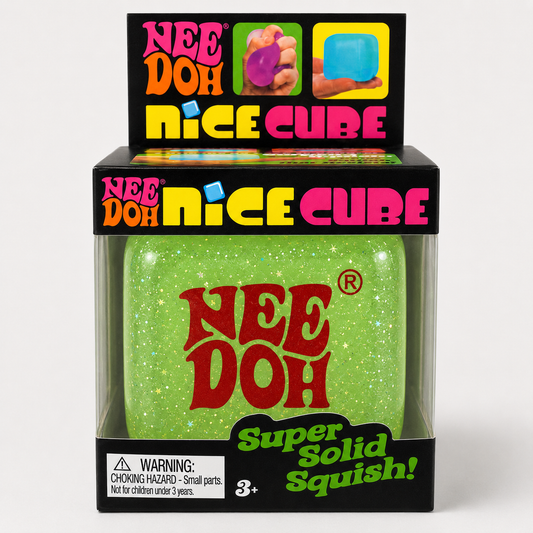 Needoh Squishy Glitter Nice Cube Green || مكعب نيدو سكوشي جلتر اخضر