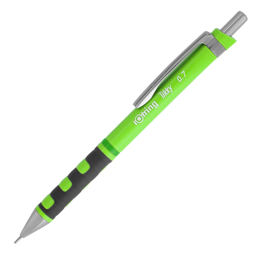 Rotring Tikky Mechanical Pencil 0.7mm Neon Green || قلم رصاص ميكانيكي روترينج تيكي 0.7 مم أخضر نيون