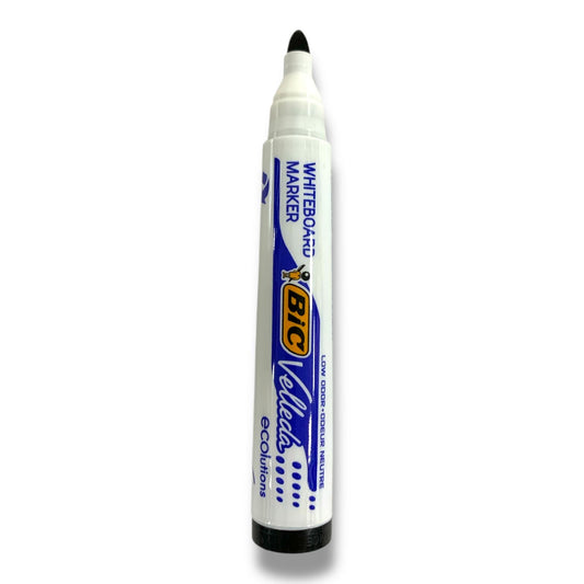 Bic Velleda Whiteboard Marker Round Tip Black || قلم صبورة بيك راس مدور فيليدا اسود
