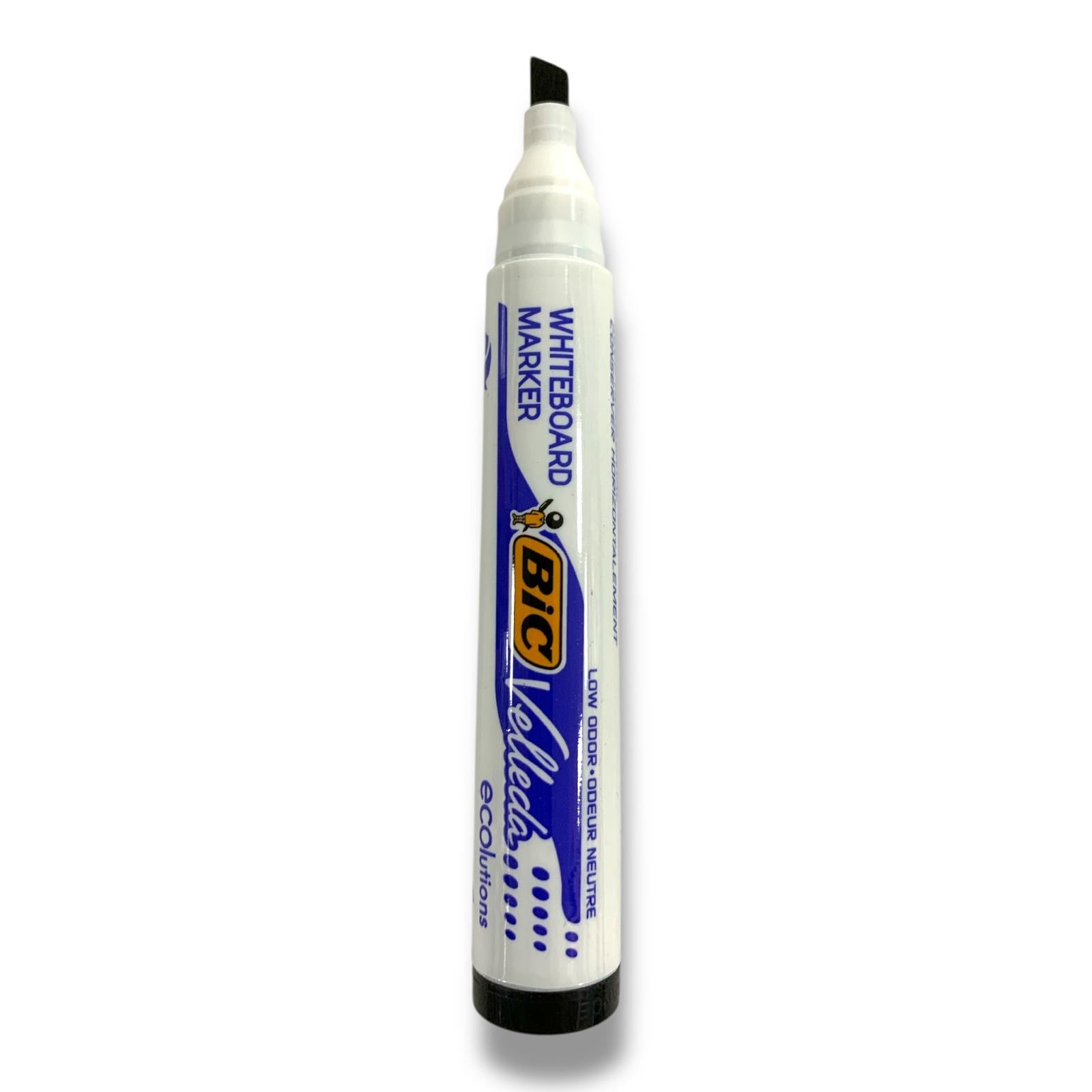 Bic Velleda Whiteboard Marker Chisel Tip Black || قلم صبورة بيك راس مشطوف فيليدا اسود
