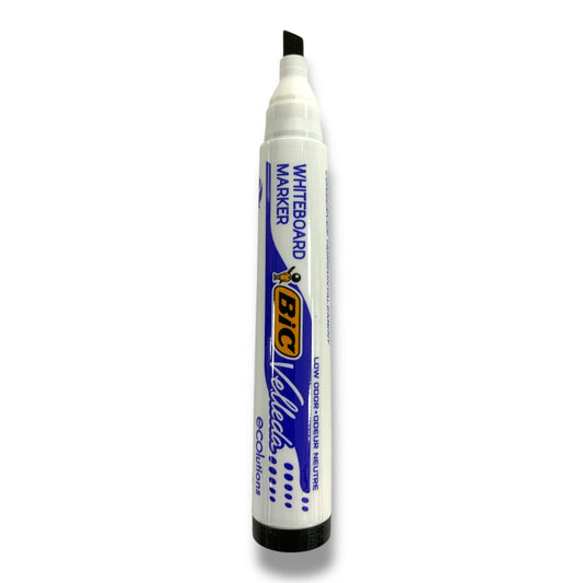 Bic Velleda Whiteboard Marker Chisel Tip Black || قلم صبورة بيك راس مشطوف فيليدا اسود
