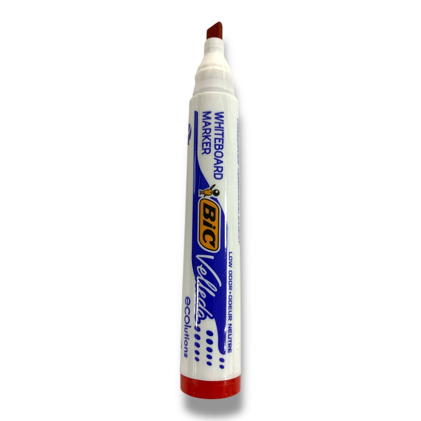 Bic Velleda Whiteboard Marker Chisel Tip Red || قلم صبورة بيك راس مشطوف فيليدا احمر
