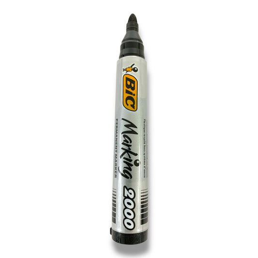 Bic Marking 2000 Permanent Marker Round Tip Black || قلم ثابت بيك راس دائري ماركنج ٢٠٠٠ اسود
