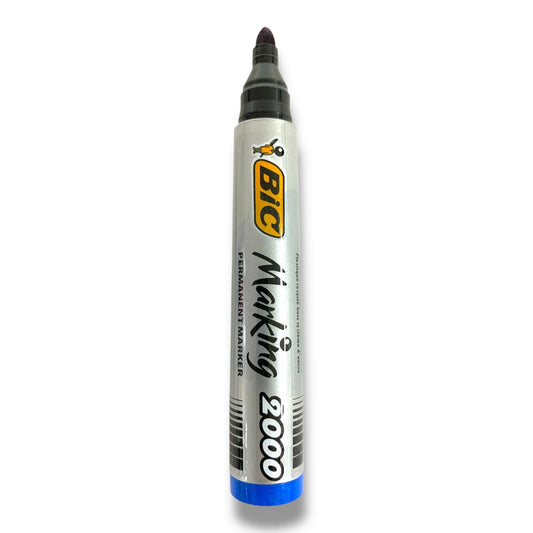 Bic Marking 2000 Permanent Marker Round Tip Blue || قلم ثابت بيك راس دائري ماركنج ٢٠٠٠ ازرق

