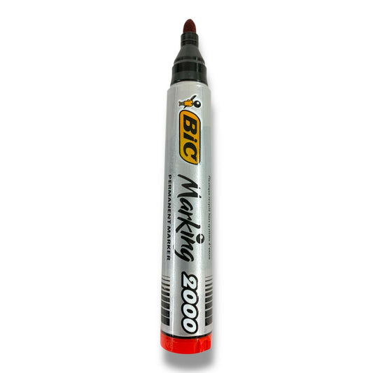 Bic Marking 2000 Permanent Marker Round Tip Red || قلم ثابت بيك راس دائري ماركنج ٢٠٠٠ احمر
