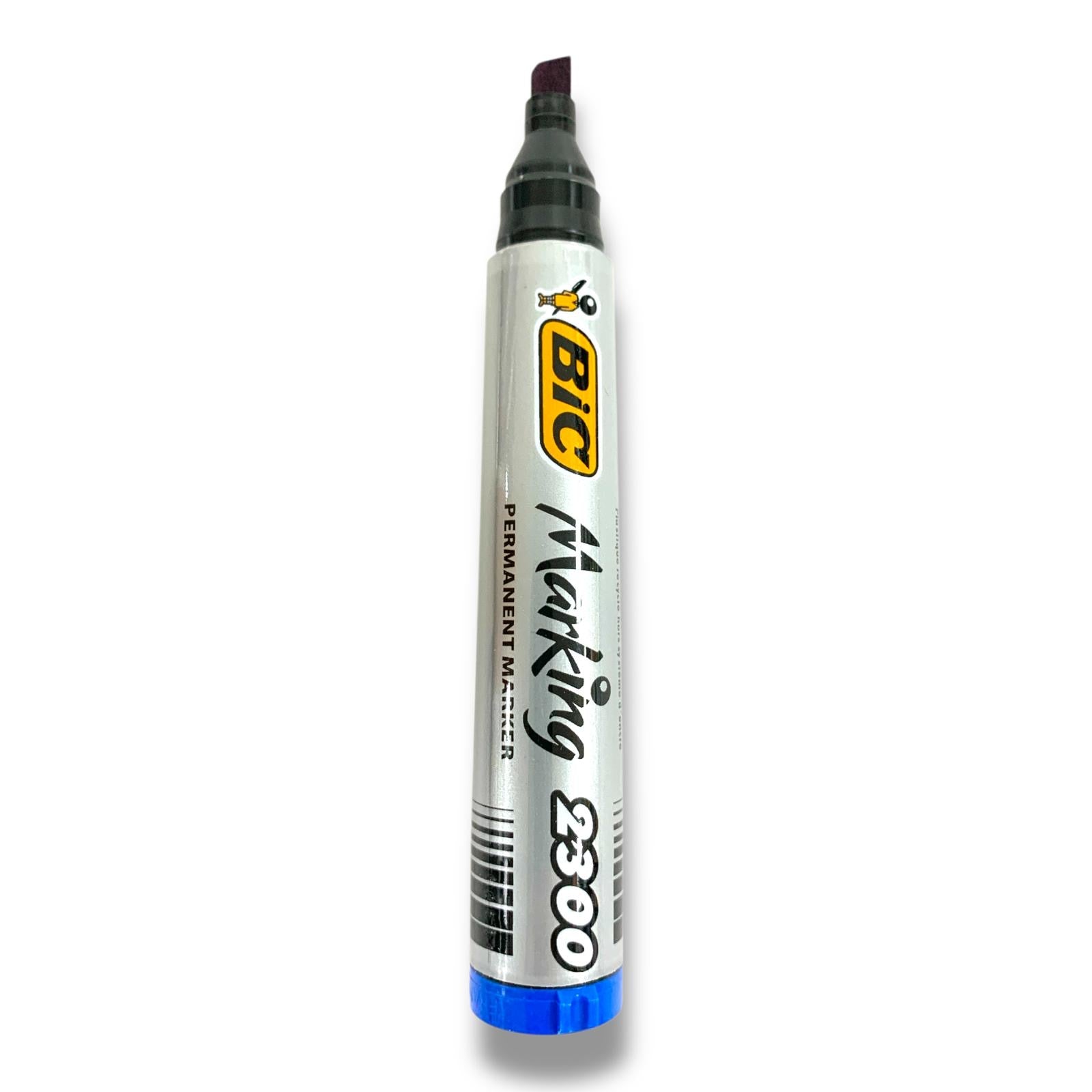 Bic Marking 2300 Permanent Marker Chisel Tip Blue || قلم ثابت بيك راس مشطوف ماركنج ٢٣٠٠  ازرق
