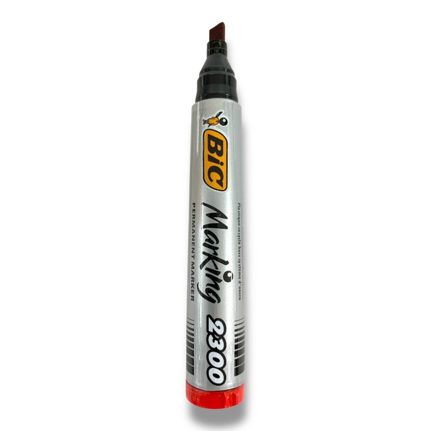 Bic Marking 2300 Permanent Marker Chisel Tip Red || قلم ثابت بيك راس مشطوف ماركنج ٢٣٠٠  احمر
