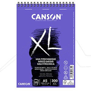Canson Sketch Pad Mixed Media XL A5 Size || A5 كراسة رسم كانسون ميكس ميديا حجم