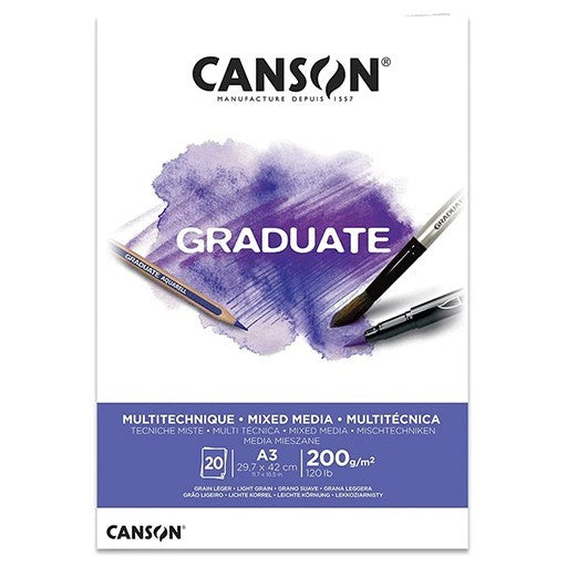 Canson Graduate Mixed Media A3 200gsm 20 Sheets