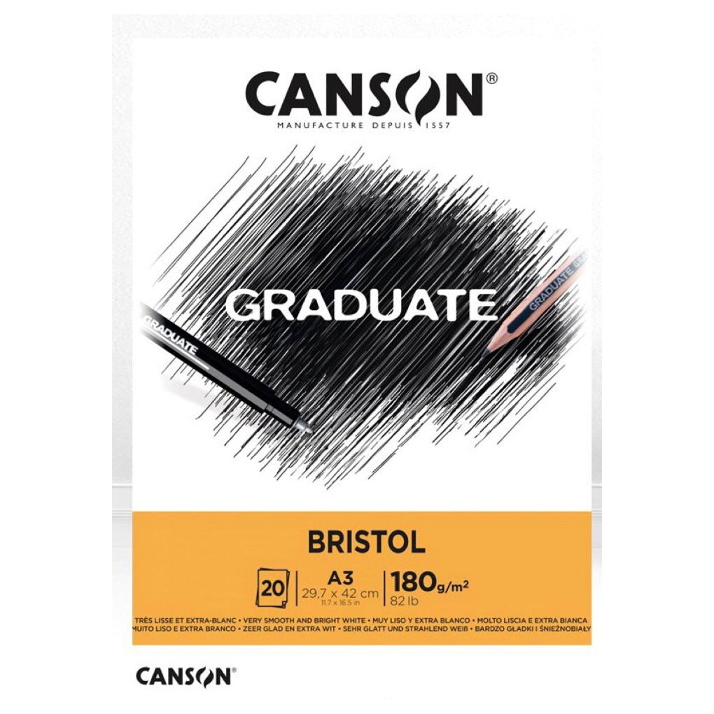 Canson GRADUATE Bristol 180 Gm A3  || A3  كراسة رسم كانسون 180 جرام